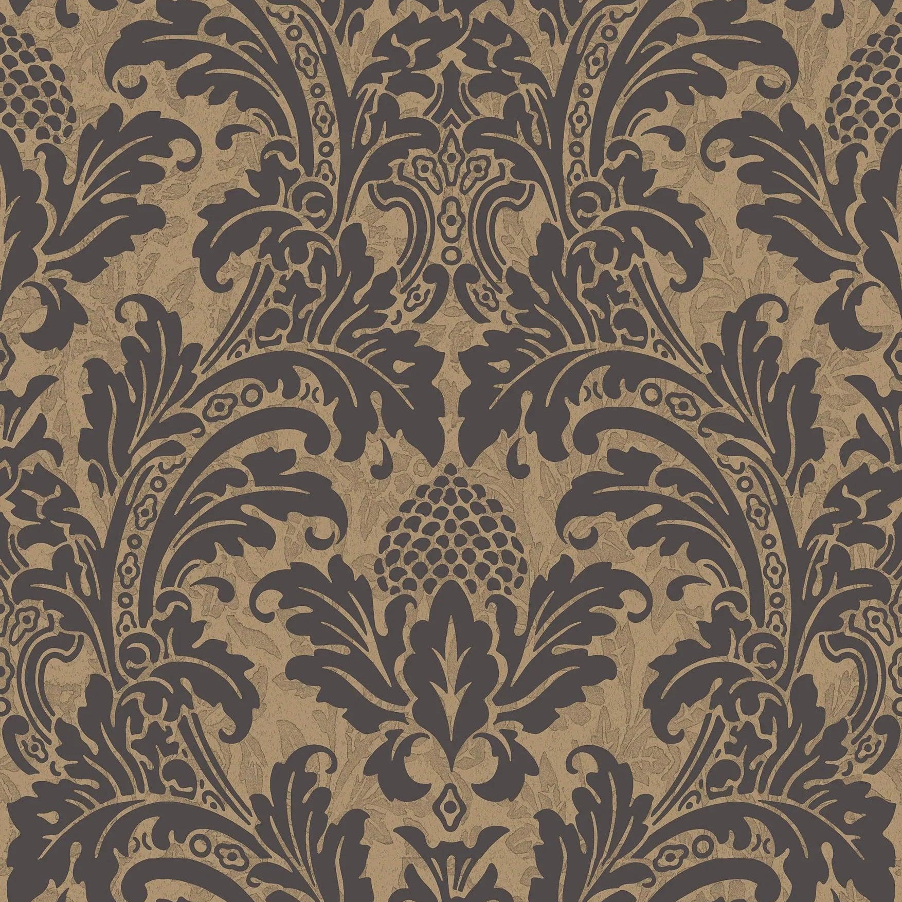 Tapeta ALBEMARLE - Blake czerń na metalicznym złocie Cole & Son Eye on Design
