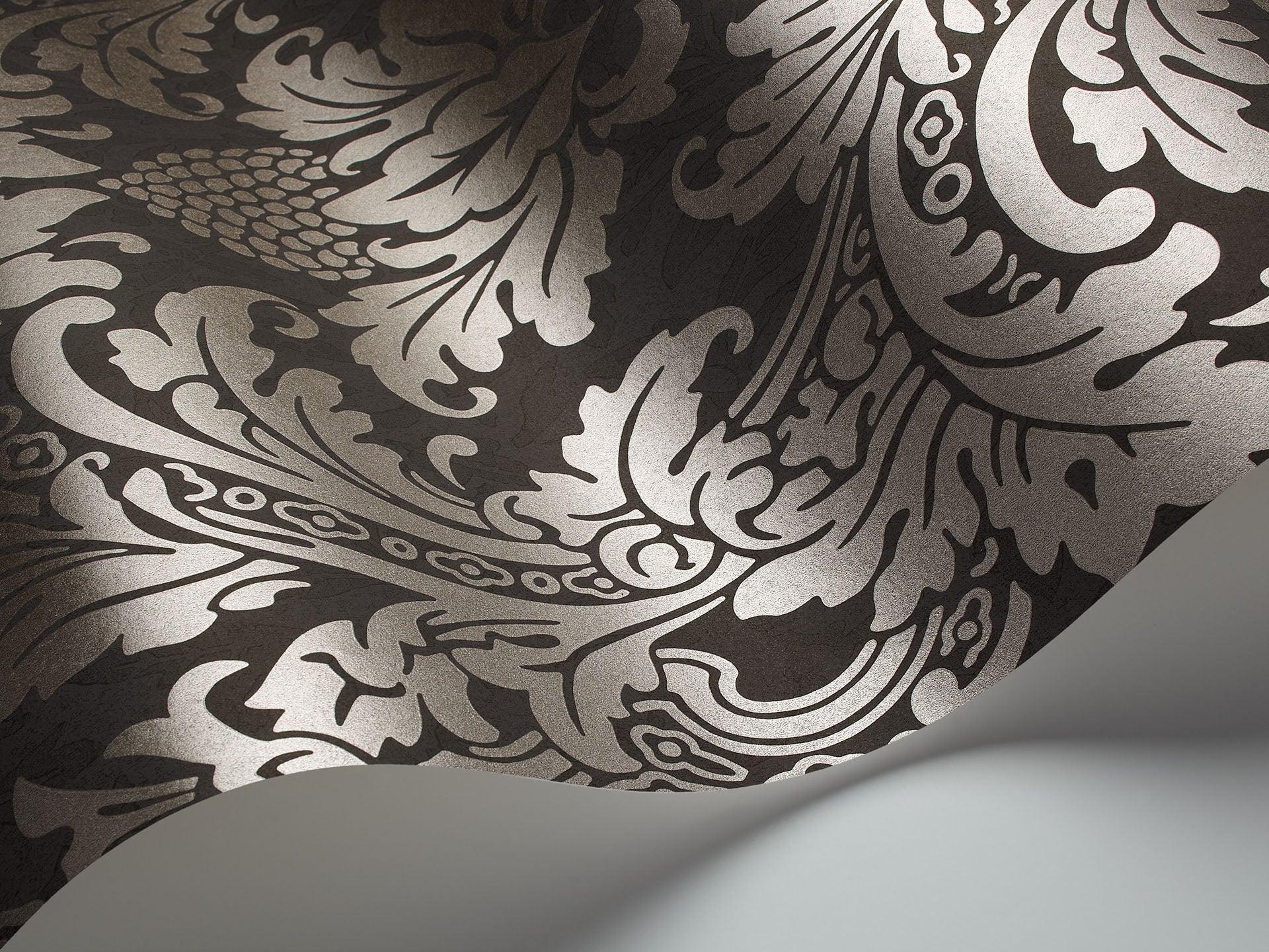 Tapeta ALBEMARLE - Blake metaliczna cyna na brązie Cole & Son Eye on Design