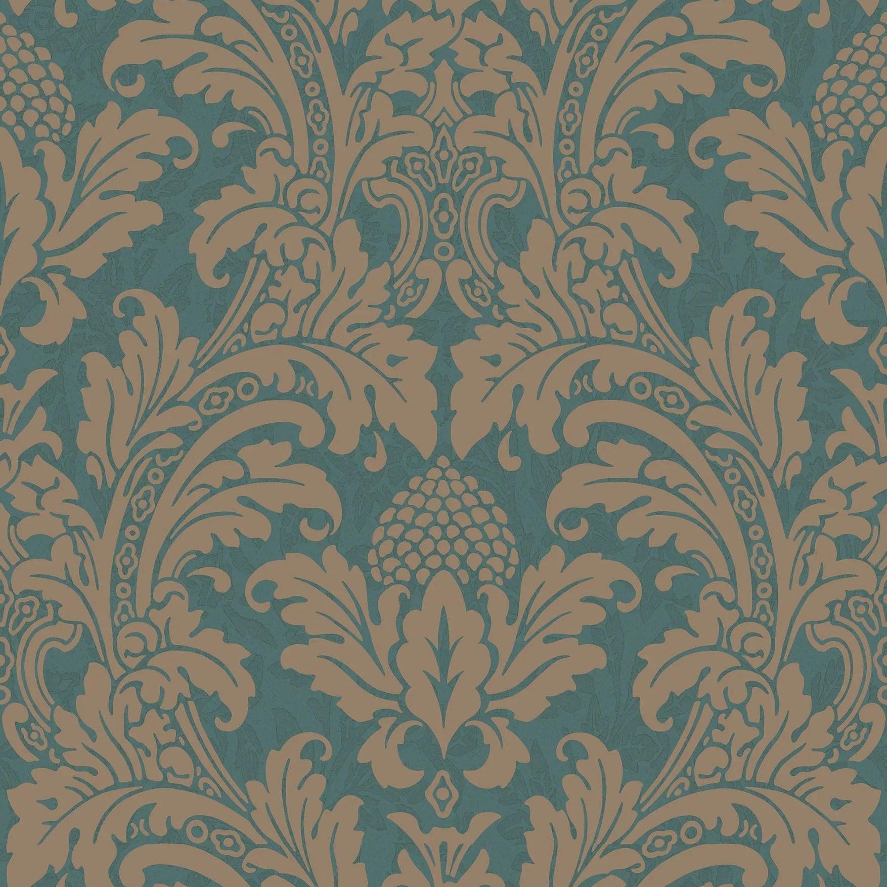 Tapeta ALBEMARLE - Blake metaliczne złoto na turkusie Cole & Son Default Title Eye on Design