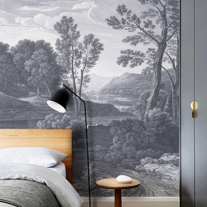 Tapeta Ancient Riverside Grove Blue Wallcolors Eye on Design