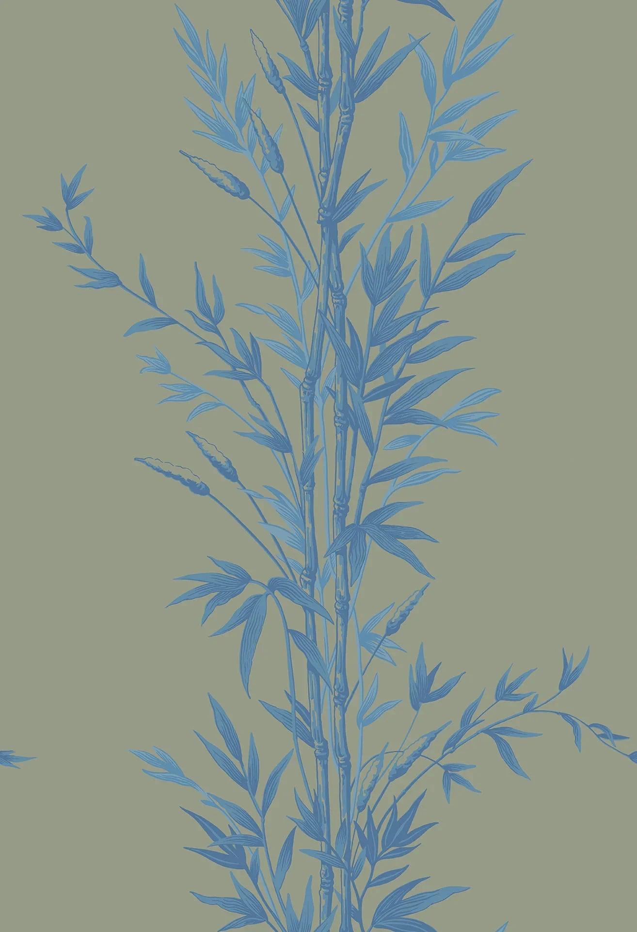 Tapeta ARCHIVE ANTHOLOGY - Bamboo niebieski na oliwce Cole & Son Default Title Eye on Design