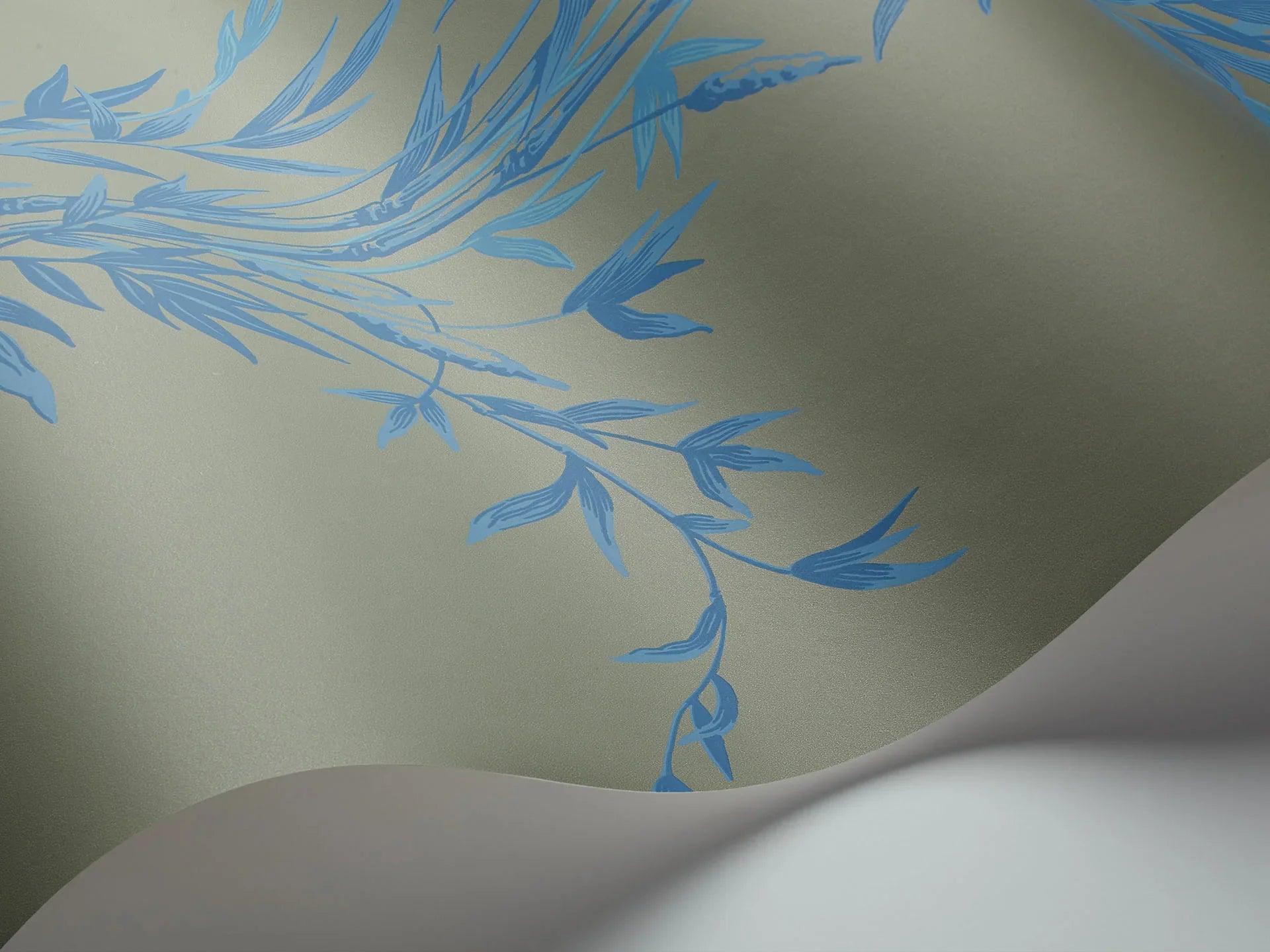 Tapeta ARCHIVE ANTHOLOGY - Bamboo niebieski na oliwce Cole & Son Eye on Design