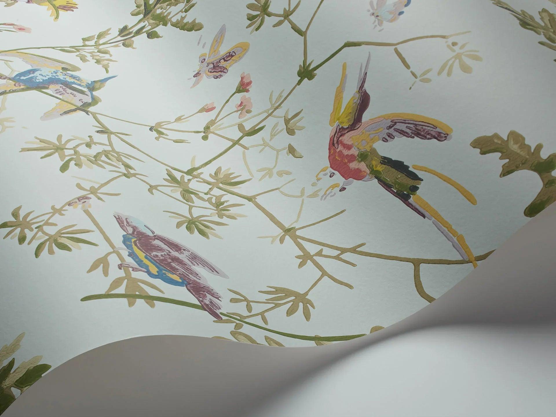 Tapeta ARCHIVE ANTHOLOGY - Hummingbirds oliwkowy na jasnej zieleni Cole & Son Eye on Design