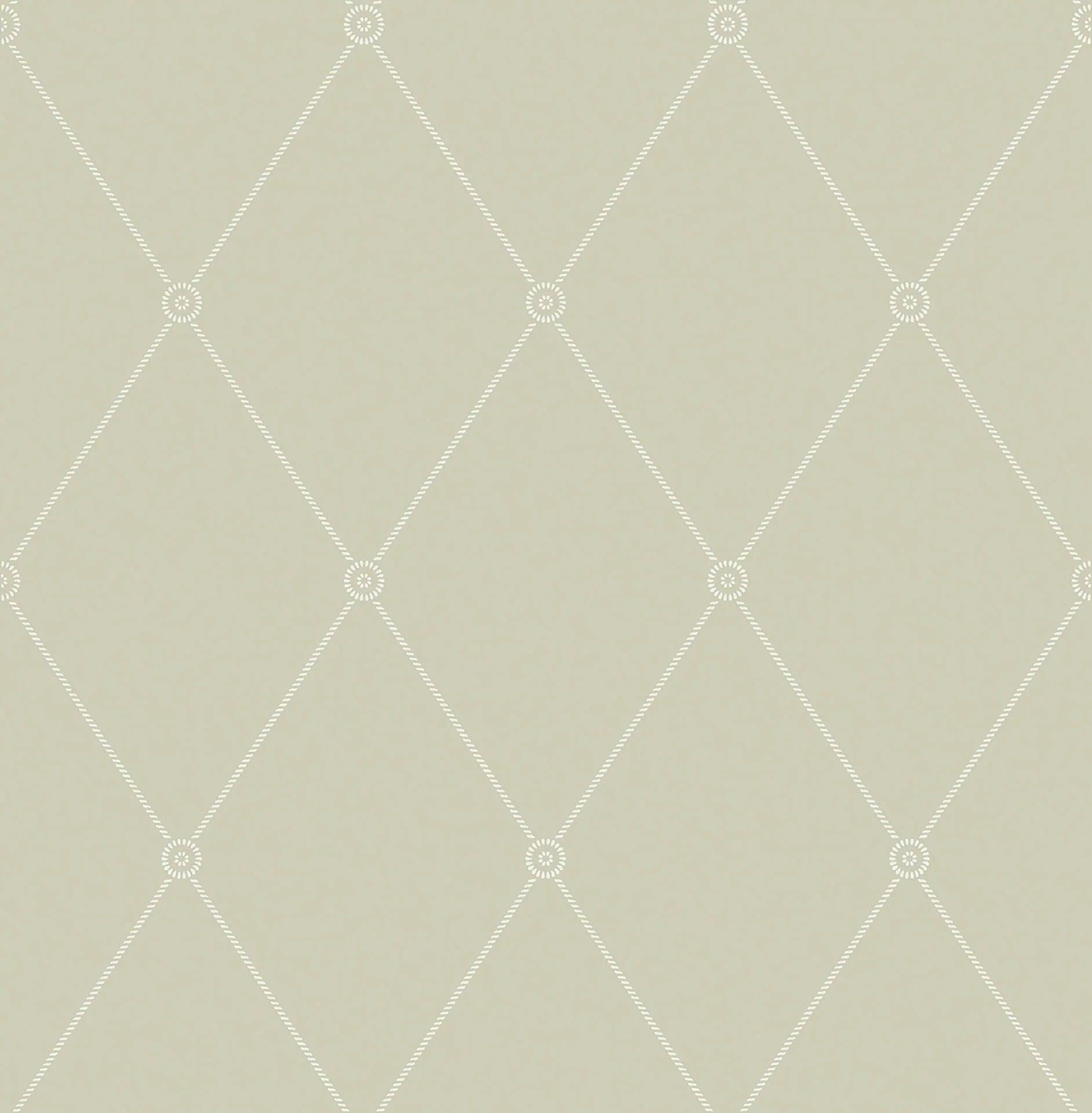 Tapeta ARCHIVE ANTHOLOGY - Large Georgian Rope Trellis oliwkowy Cole & Son Eye on Design