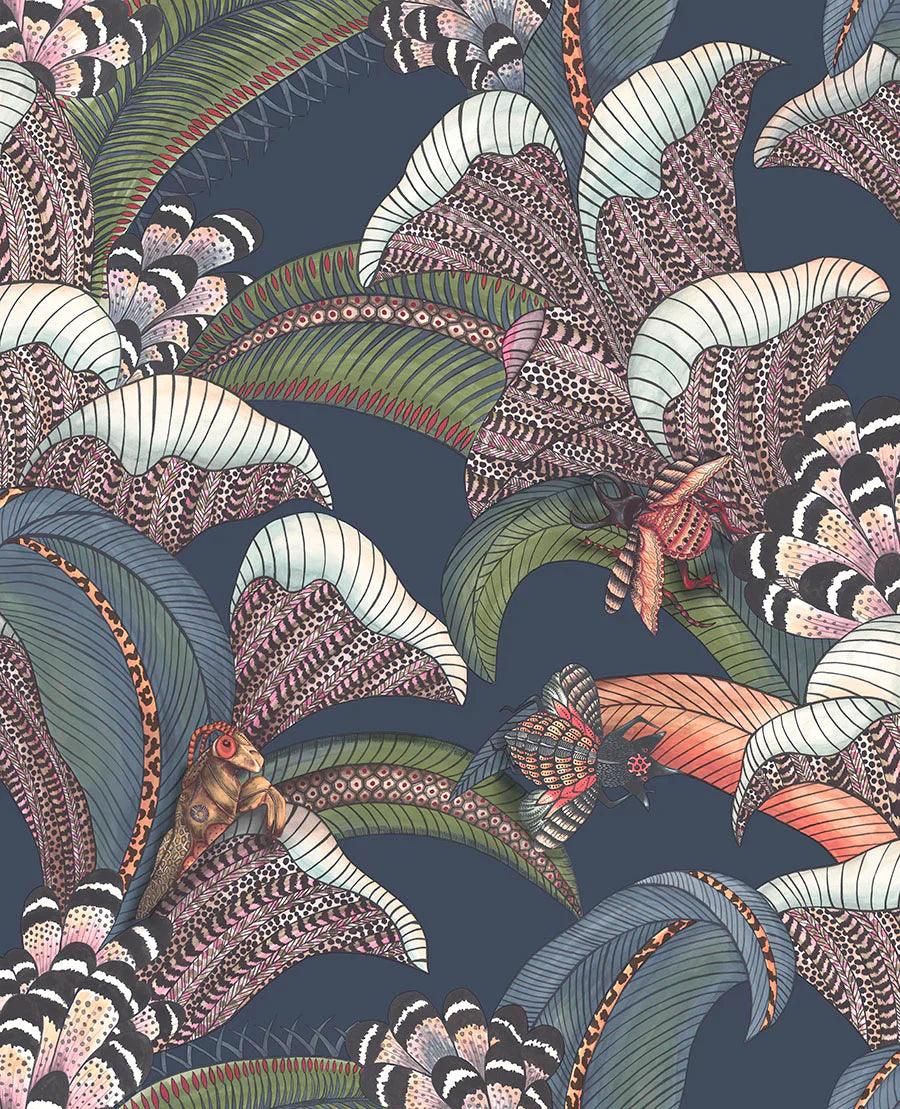 Tapeta ARDMORE JABULA - Hoopoe Leaves granatowy Cole & Son Default Title Eye on Design
