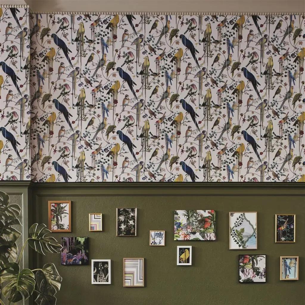 Tapeta BIRDS SINFONIA ARGENT szary Christian Lacroix Eye on Design