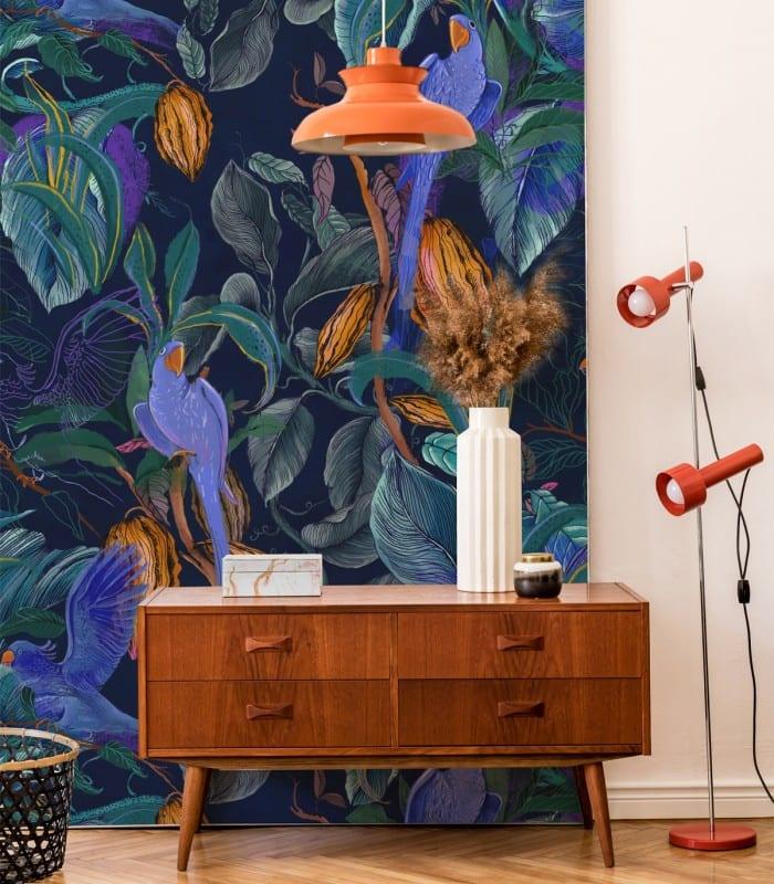 Tapeta BLUE PARROTS Wallcolors Eye on Design