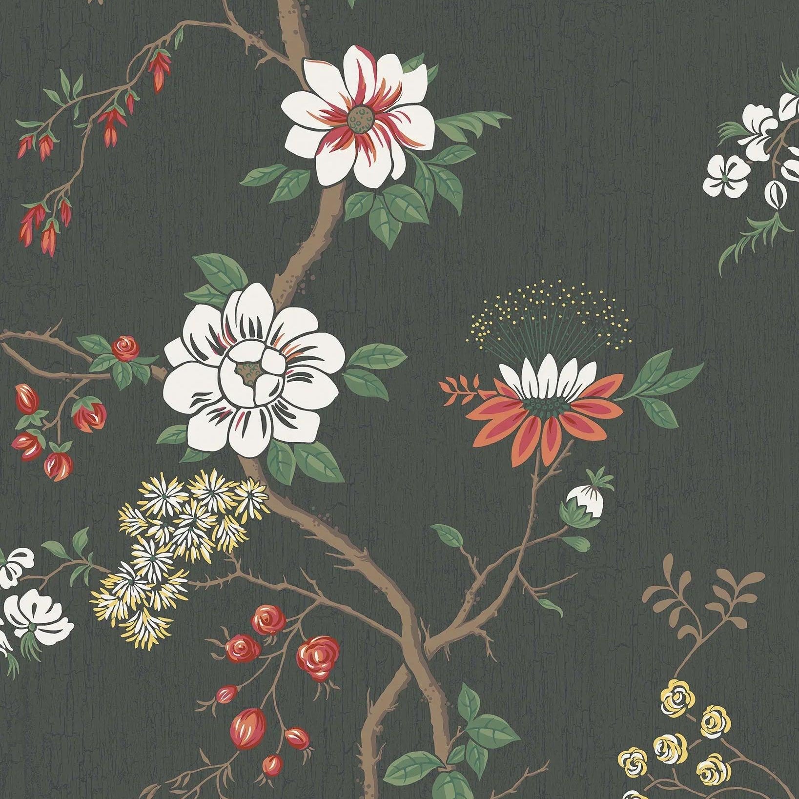 Tapeta BOTANICAL BOTANICA - Camellia czarny Cole & Son Eye on Design