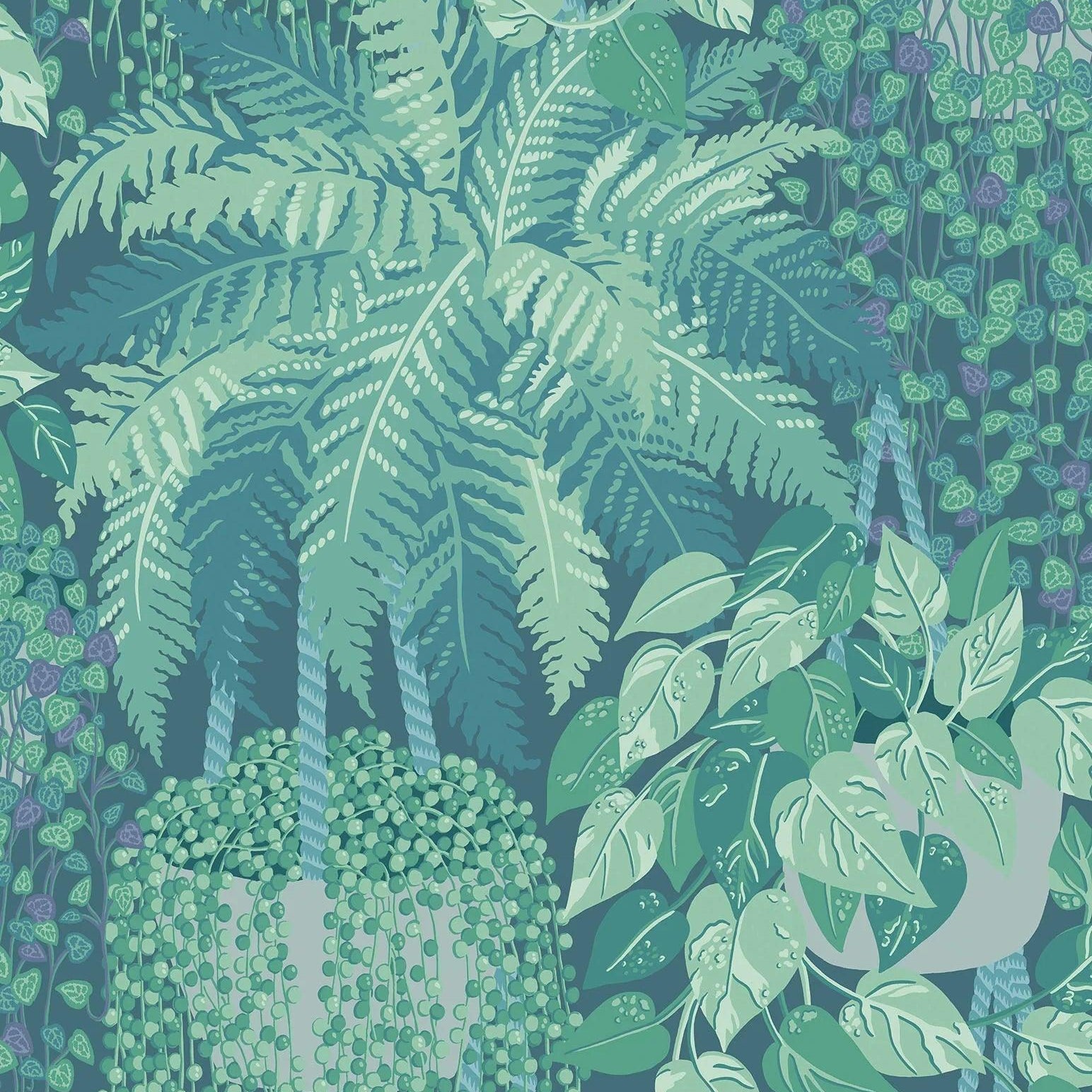 Tapeta BOTANICAL BOTANICA - Fern turkus Cole & Son Eye on Design