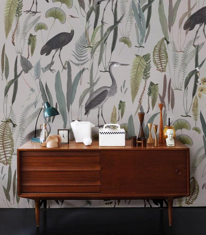 Tapeta Calm Heron Beige Wallcolors Eye on Design