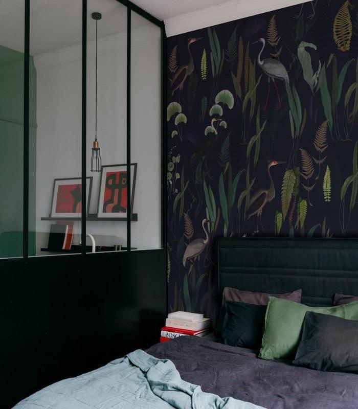 Tapeta Calm Heron Navy Wallcolors Eye on Design