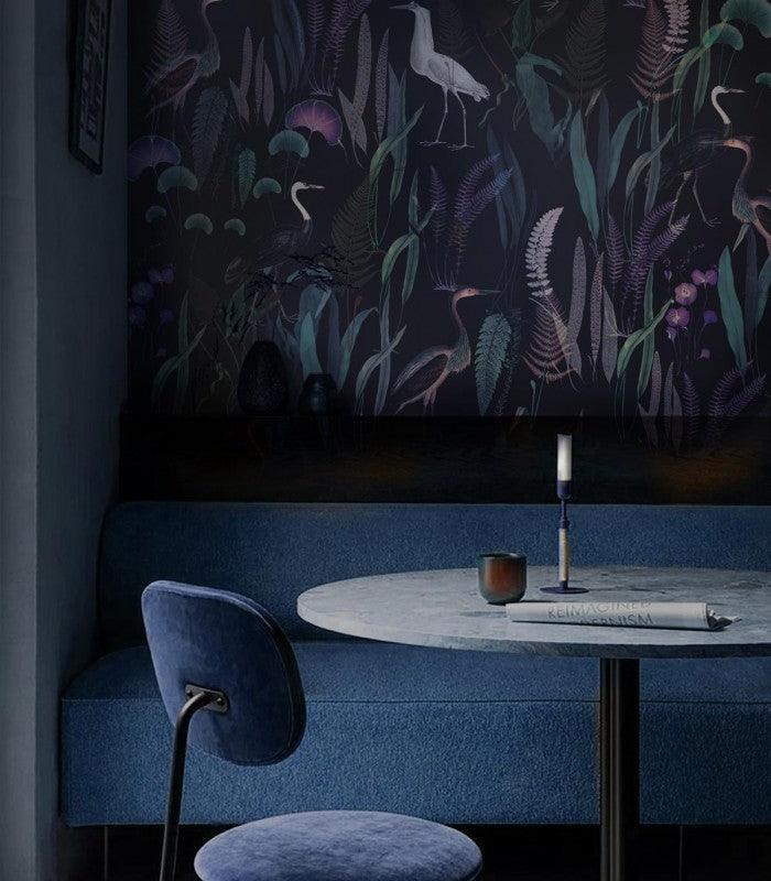 Tapeta Calm Heron Purple Wallcolors Eye on Design