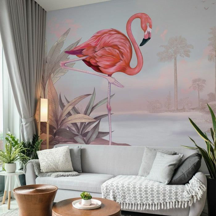 Tapeta CRIMSON FLAMINGO PINK Wallcolors Eye on Design