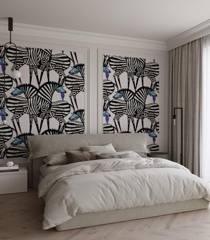 Tapeta Dancing Zebras Wallcolors Eye on Design