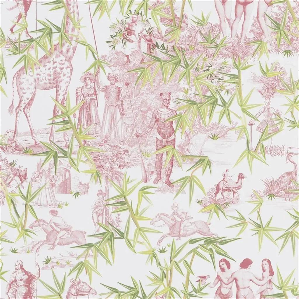 Tapeta EXOTISME TOMETTE różowy z zielonym Christian Lacroix Eye on Design