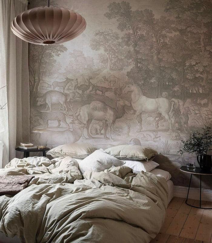 Tapeta Fauna Fresco Beige Wallcolors Eye on Design