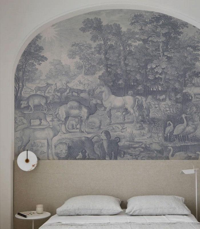 Tapeta Fauna Fresco Blue Wallcolors Eye on Design