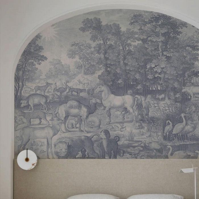 Tapeta Fauna Fresco Blue Wallcolors Eye on Design