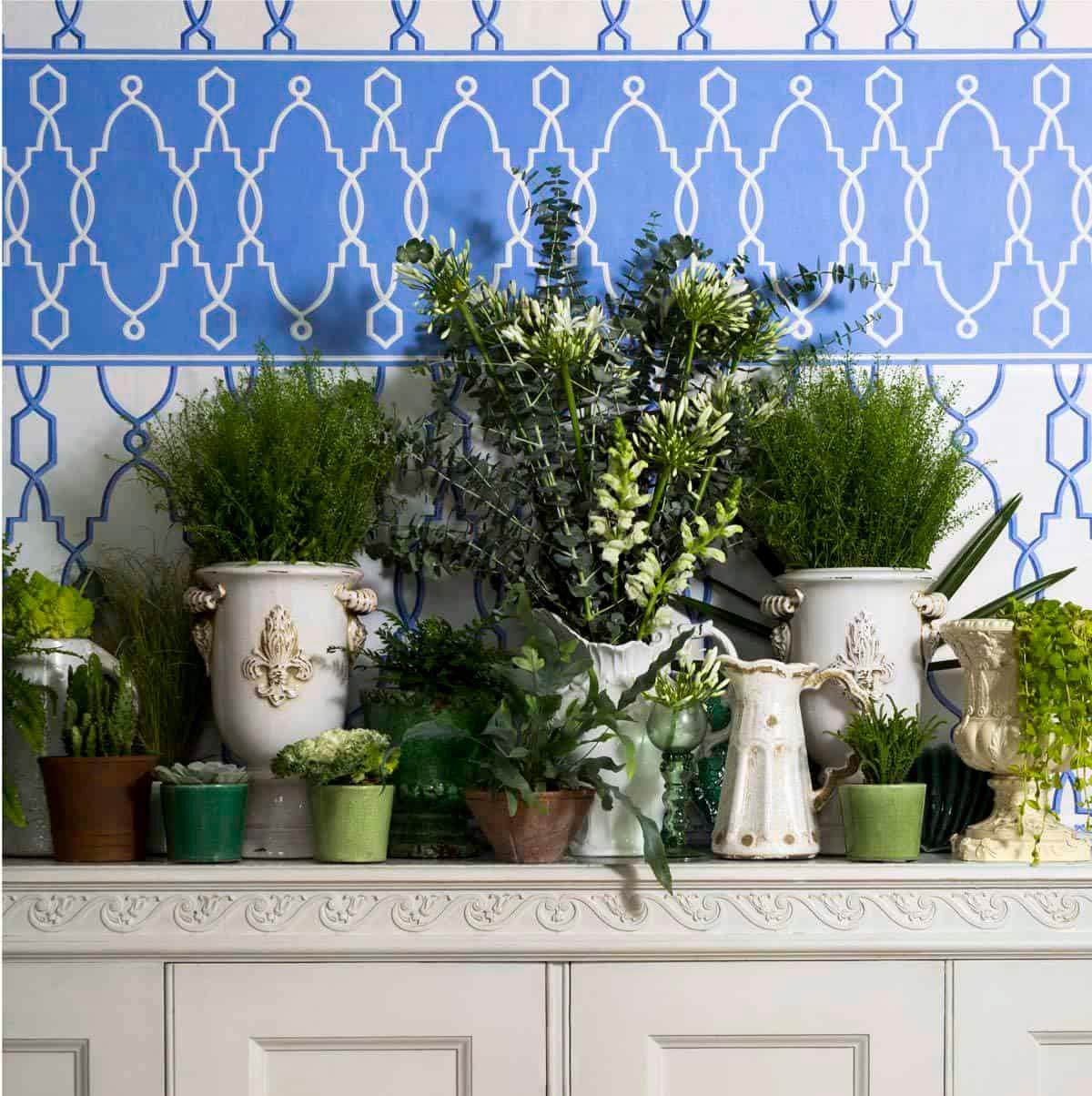 Tapeta FOLIE - Parterre niebieski Cole & Son Eye on Design
