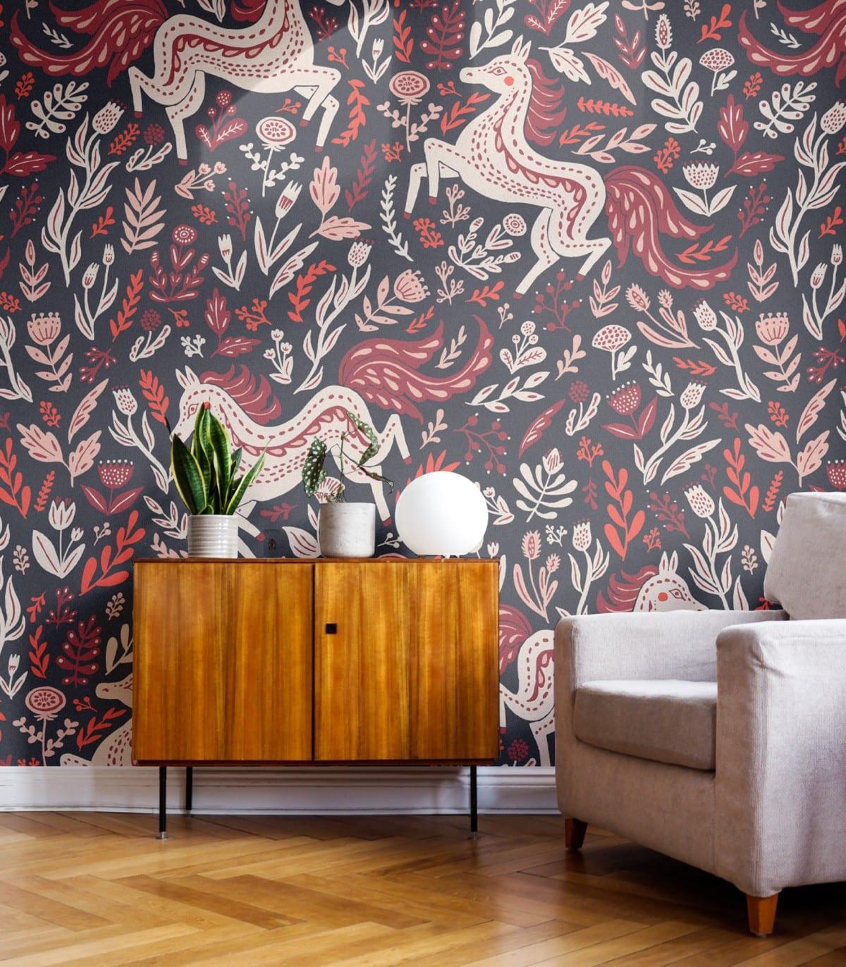 Tapeta FOLK ANIMALS Wallcolors Eye on Design