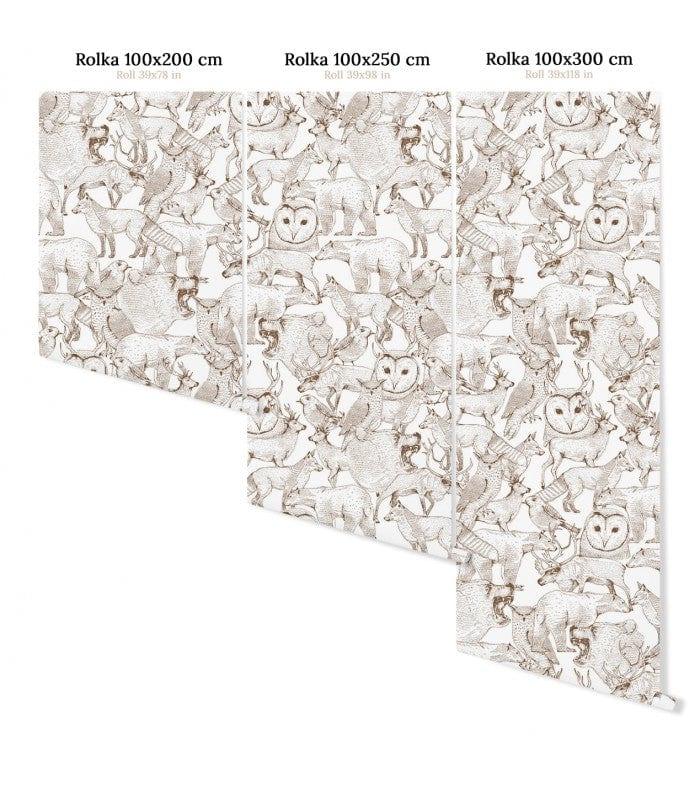 Tapeta FOREST FRIENDS BROWN Wallcolors Eye on Design