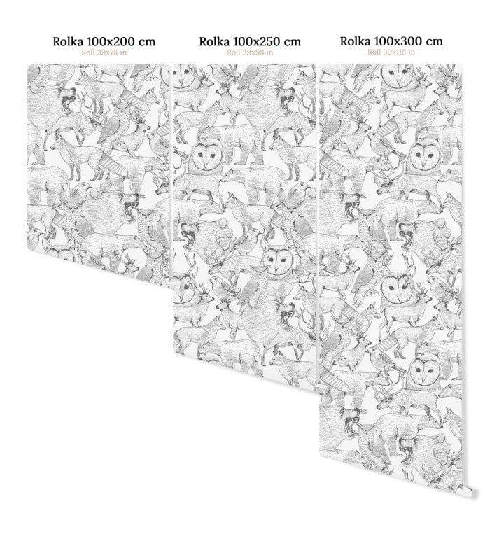 Tapeta FOREST FRIENDS GREY Wallcolors Eye on Design