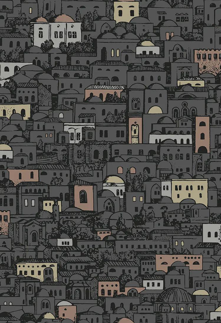 Tapeta FORNASETTI - Mediterranea ciemnoszary Cole & Son Eye on Design