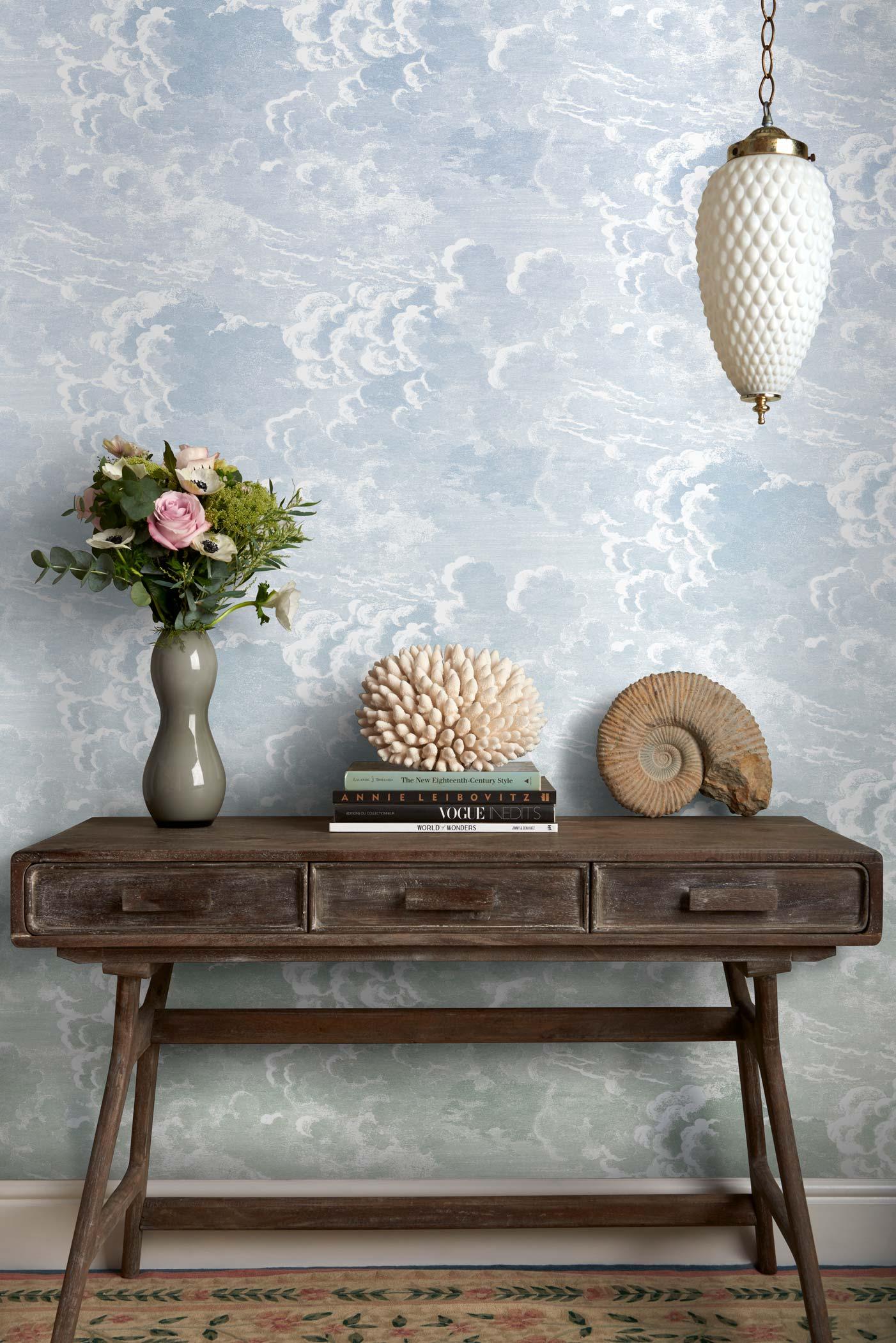 Wallpaper with a landscape of sky and clouds FORNASETTI - Clouds at Dusk