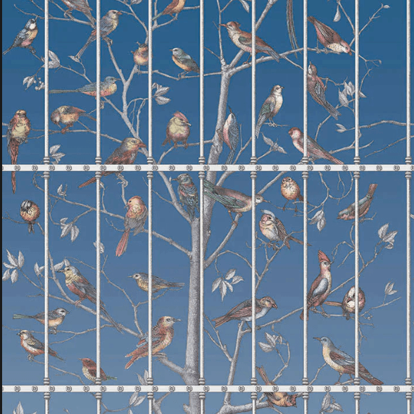 Tapeta FORNASETTI - Uccelli niebieski Cole & Son Eye on Design