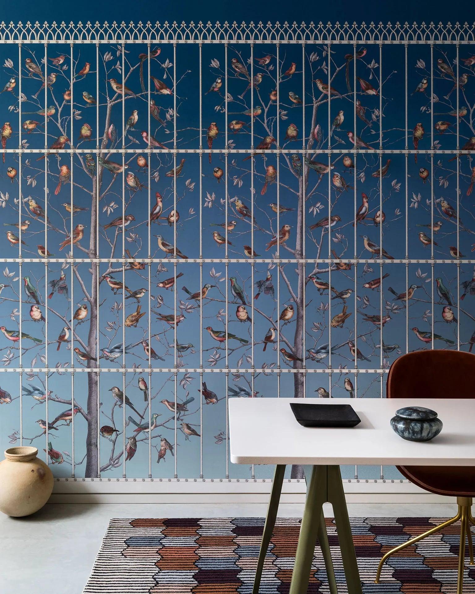 Tapeta FORNASETTI - Uccelli niebieski Cole & Son Eye on Design