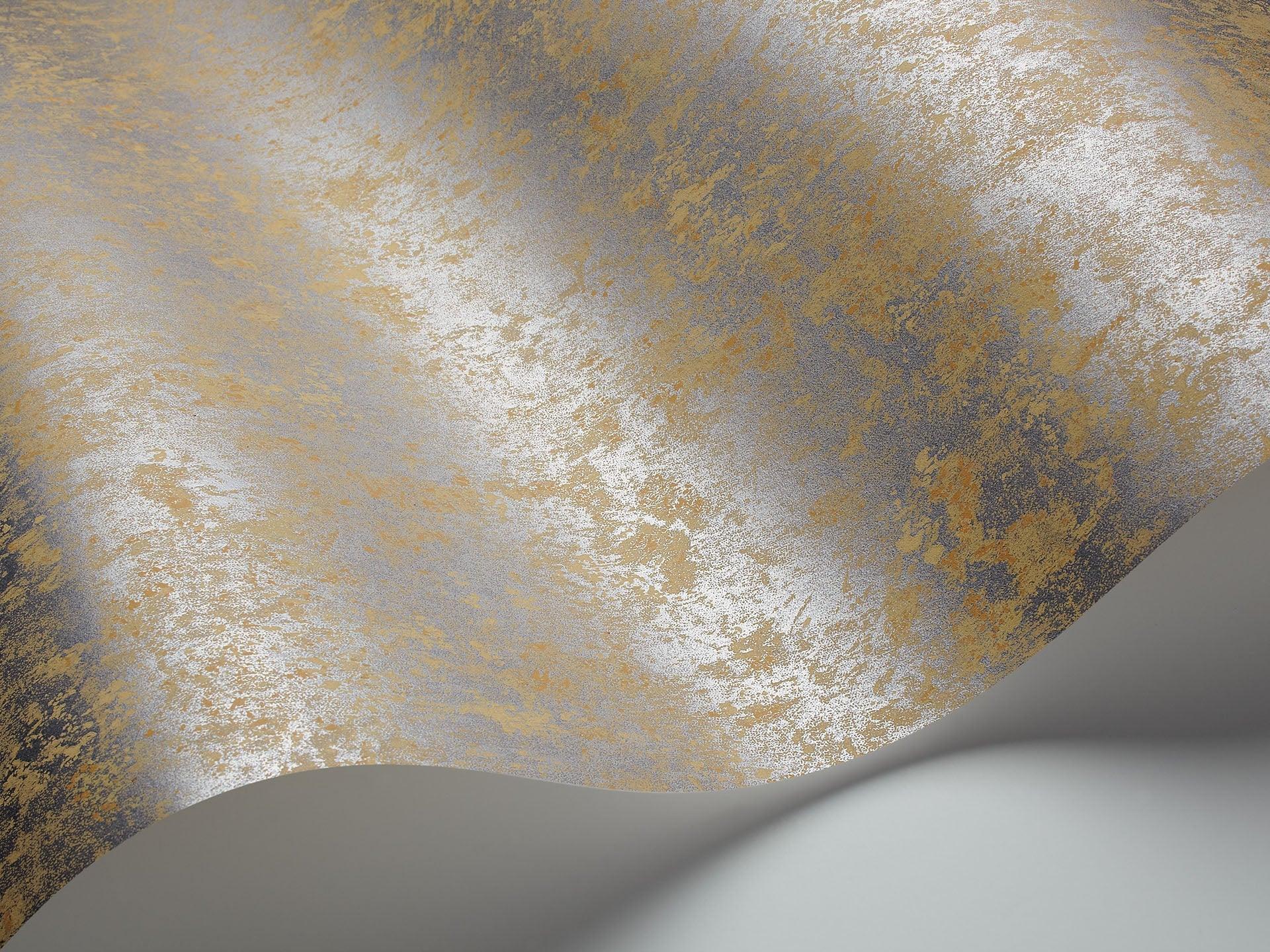 Tapeta FOUNDATION - Salvage metaliczne srebro i ochra Cole & Son Eye on Design
