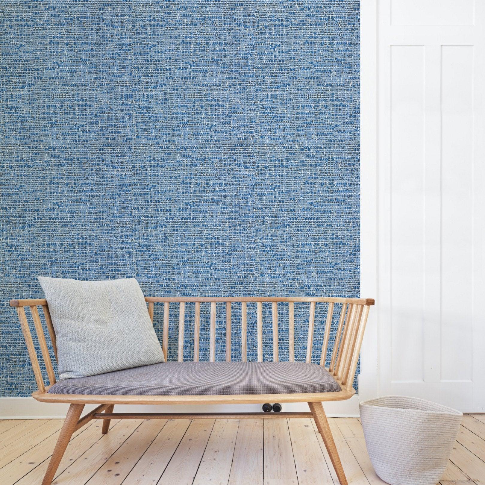 Wallpaper with an abstract pattern resembling tweed fabric FOUNDATION - Red Tweed
