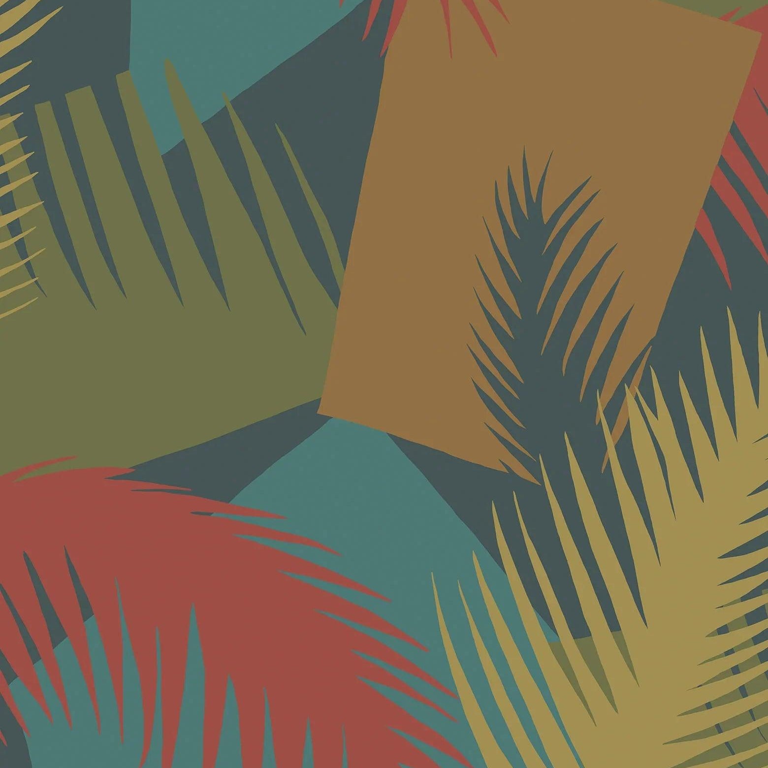 Tapeta GEOMETRIC II - Deco Palm wielobarwny Cole & Son Eye on Design
