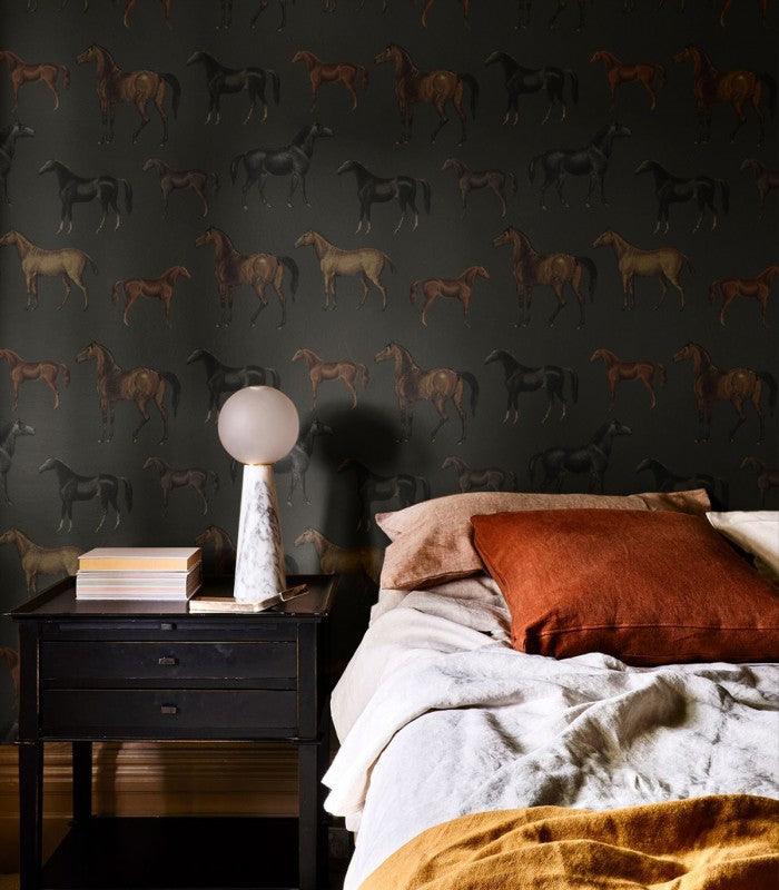 Tapeta Horses Olive Wallcolors Eye on Design