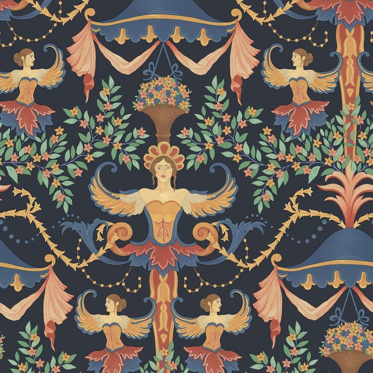 Tapeta HRP GREAT MASTERS - Chamber Angels czarny Cole & Son Eye on Design