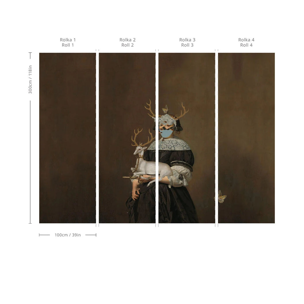 Tapeta flizelinowa LADY OF THE STAG braun