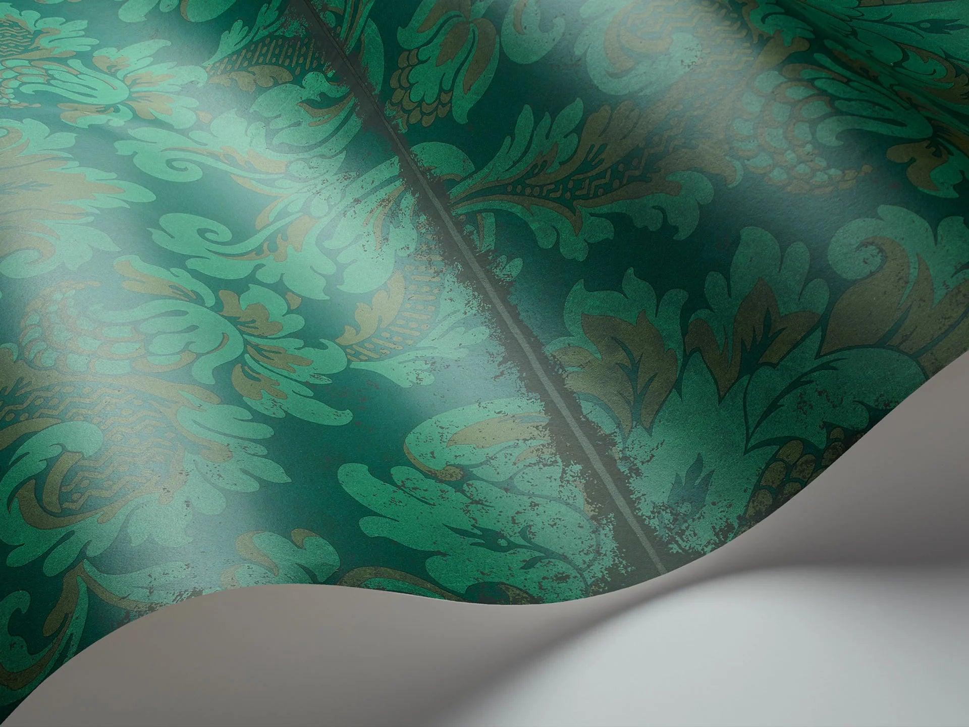 Tapeta MARIINSKY DAMASK - Stravinsky zielony Cole & Son Eye on Design