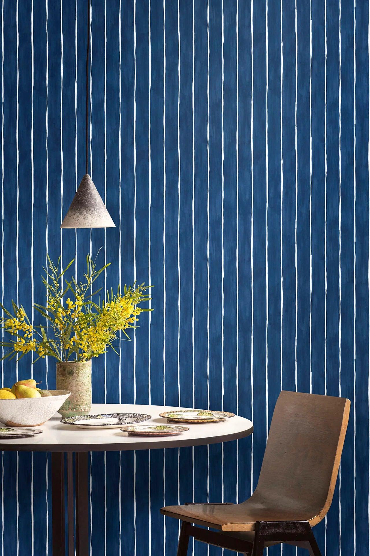 Tapeta MARQUEE STRIPES - Marquee Stripe granatowy Cole & Son Eye on Design