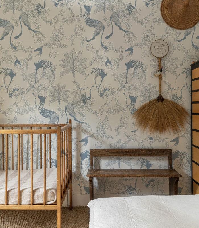 Tapeta Mythical Animals Blue Wallcolors Eye on Design