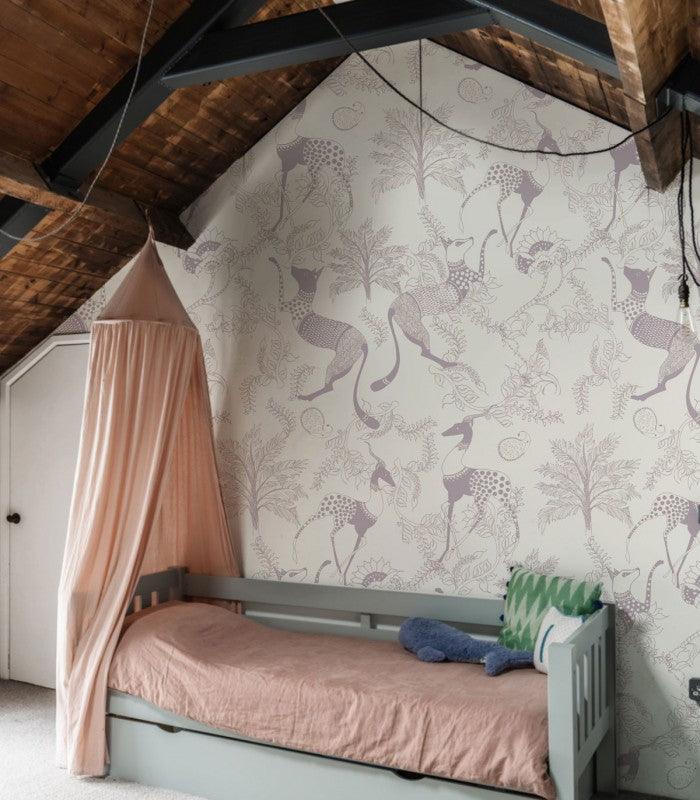 Tapeta Mythical Animals Pink Wallcolors Eye on Design