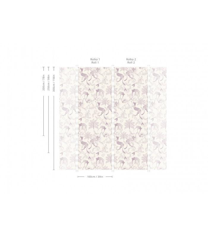 Tapeta Mythical Animals Pink Wallcolors Eye on Design