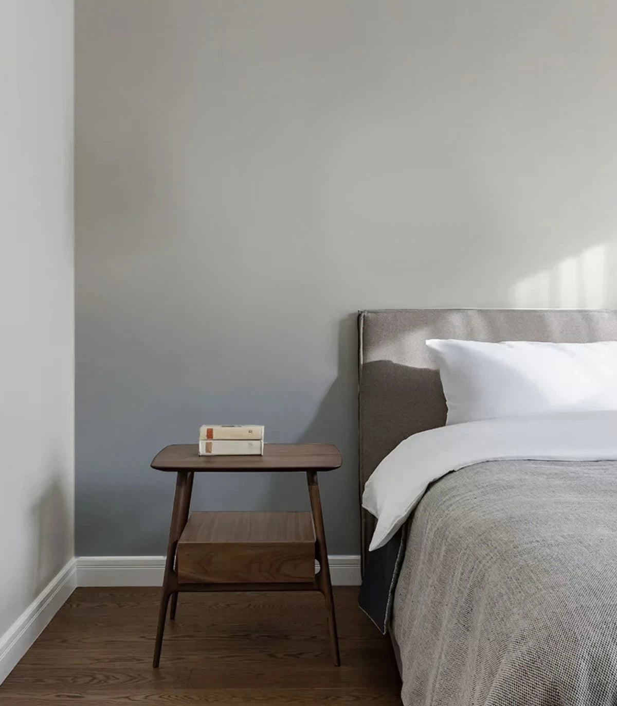 Ombre Mist Gradient Wallpaper in Cool Blue with Gray