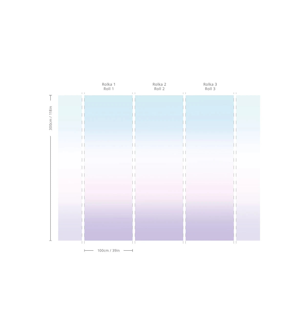 Ombre Serenity Gradient Wallpaper in Blue and Purple