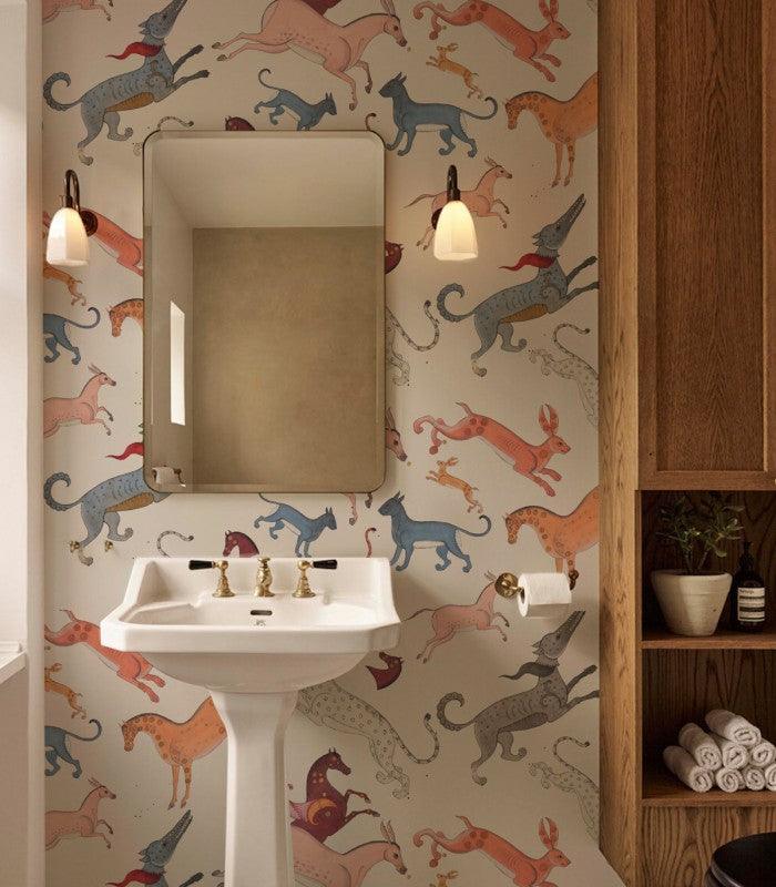Tapeta Oriental Animals Beige Wallcolors Eye on Design