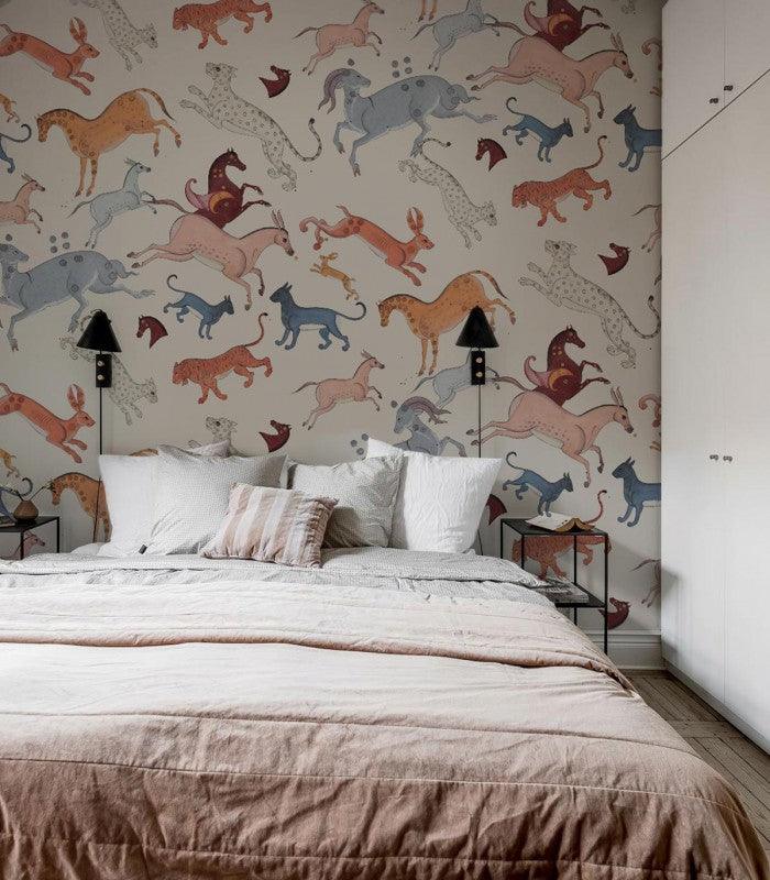 Tapeta Oriental Animals Beige Wallcolors Eye on Design