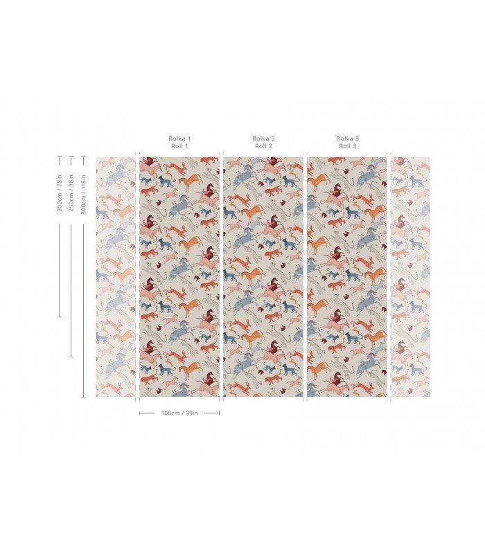 Tapeta Oriental Animals Beige Wallcolors Eye on Design