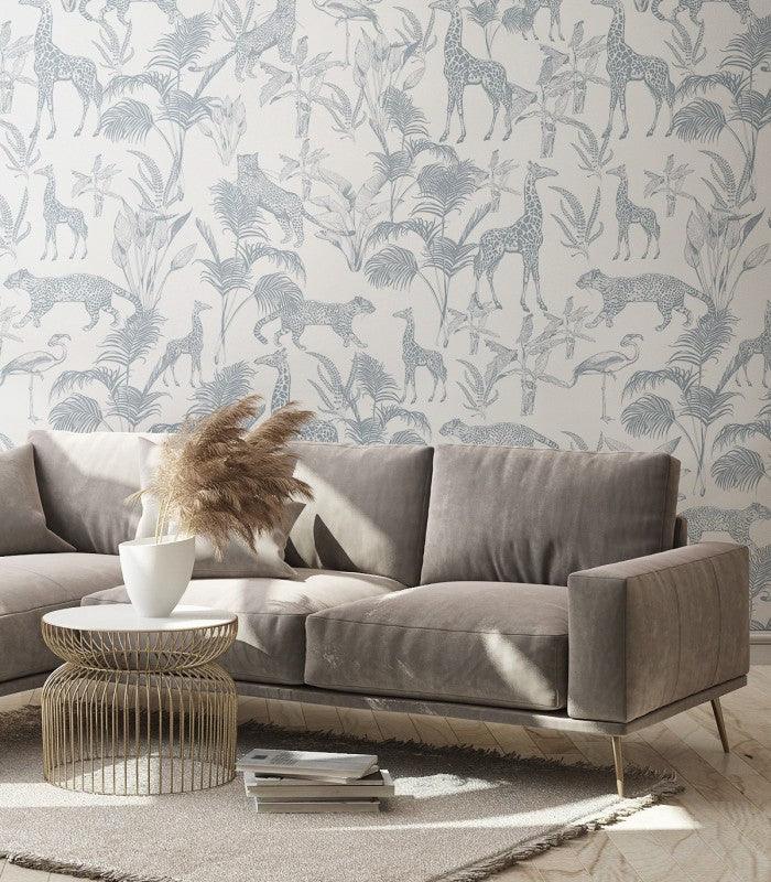 Tapeta SAFARI BLUE Wallcolors Eye on Design