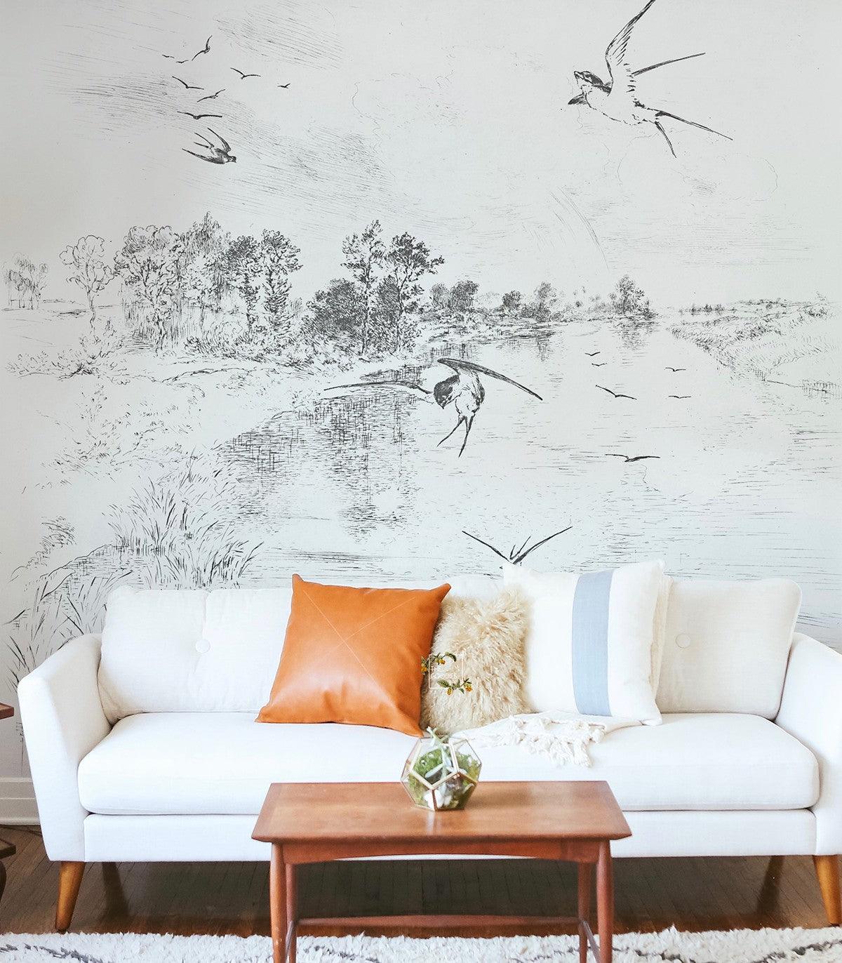 Tapeta SWALLOW Wallcolors Eye on Design