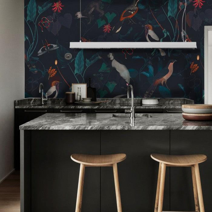 Tapeta TEAL BLUE GARDEN Wallcolors Eye on Design