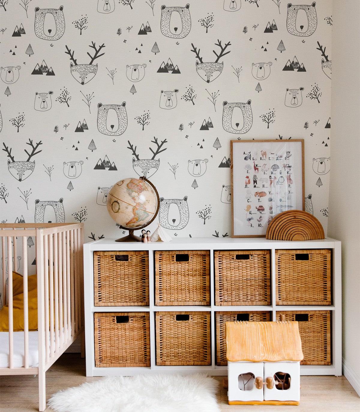 Tapeta TEDDY BEARS WHITE Wallcolors Eye on Design
